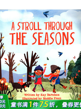 【预售】神奇的大自然：漫步四季：奇妙的世界 A Stroll Through the Seasons 儿童自然科学知识科普绘本 平装 英文原版 3-5岁