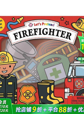 【预售】消防员礼盒套装 小小角色扮演家 Let's Pretend Firefighter Set 儿童绘本 纸板模型操作玩具图书 幼儿英语阅读启蒙早教