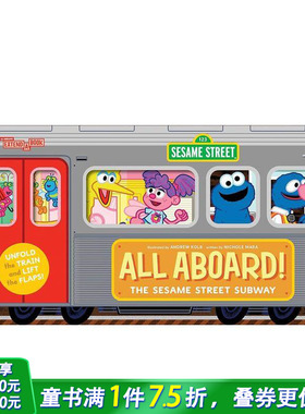 【现货】【风琴折页书】全员上车！芝麻街地铁 All Aboard! The Sesame Street Subway 英文儿童故事插画绘本 进口童书