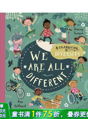 【预售】我们都是不同的：多样性的庆典！ We Are All Different: A Celebration of Diversity! 英文儿童插画艺术绘本 进口童书