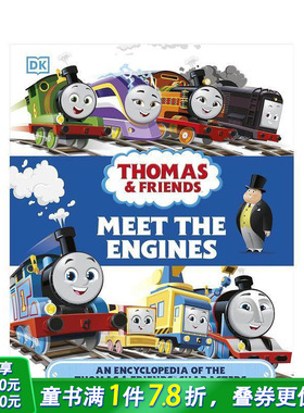 【预售】托马斯和朋友们火车大图鉴：多多岛角色百科全书 Thomas & Friends Meet the Engines设定集指南全彩图集 英文进口书