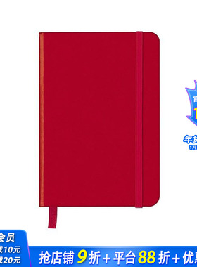 【现货】【9781601605511】笔记本：CoolNotes Small 9 13cm Red Argyle Rose 小号笔记本 红色 玫瑰红
