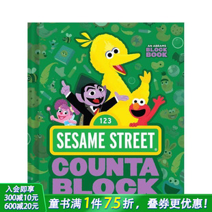 Street Countablock 收欢迎儿童电视节目主题数数启蒙翻翻纸板绘本 适合3 芝麻街计数书Sesame 英文 6岁少儿学前早教 现货