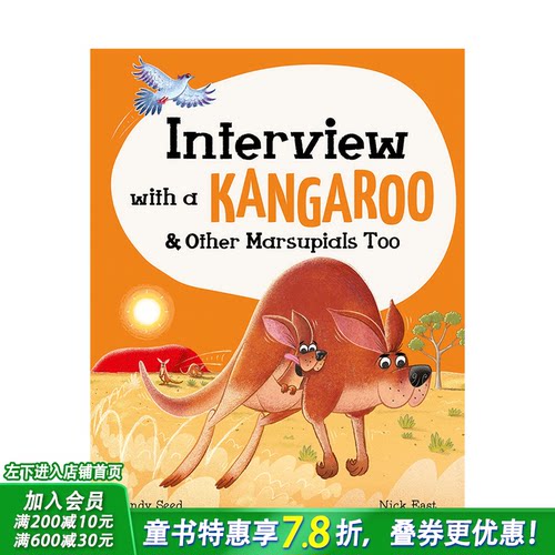 【现货】英文原版 动物采访:袋鼠与其它有袋动物Interview with a Kangaroo: and Other Marsupials Too儿童插画绘本精装进口图书