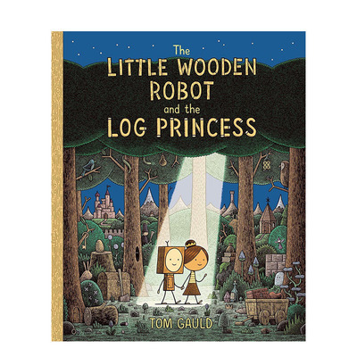 【现货】小木头机器人和原木公主（平装版） The Little Wooden Robot and the Log Princess 英文儿童漫画故事书 英语阅读拓展
