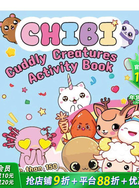 【预售】赤壁-超萌生物活动手册 Chibi - Cuddly Creatures Activity Book 英文儿童趣味互动 英语早教进口书
