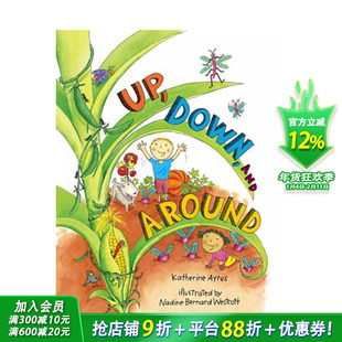 【现货】英文原版 上下和周围 Up Down And Around 科普知识百科 艺术插画英语绘本 儿童进口图书 善优童书