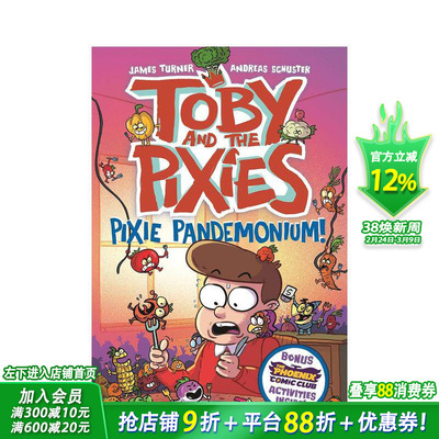 【现货多册选拍】托比和小精灵：小精灵闹翻天/变酷/烂国王 Toby and the Pixies: Pixie Pandemonium 英文幽默爆笑儿童漫画故事书