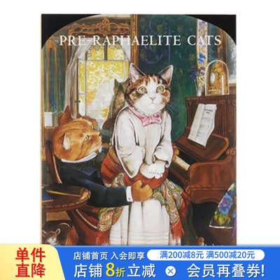 【现货】Pre-Raphaelite Cats，拉斐尔前派变成猫  趣味插画画册进口原版