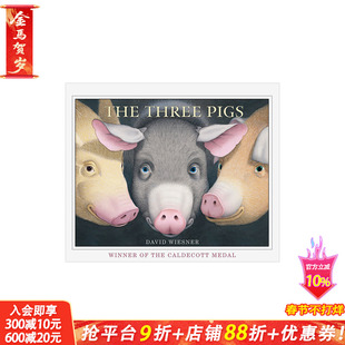 【预售】大卫·威斯纳凯迪克大奖David Wiesner作品 三只小猪 The Three Pigs 儿童启蒙童话经典故事绘本读物 英文原版 图书