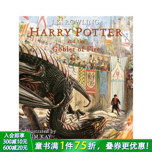 Harry 青少年英语阅读 现货 Potter 哈利波特与火焰杯 10岁以上 Fire and 进口图书 Goblet 插图版 英文原版 善优童书 the