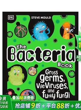 【现货】细菌大书：细菌、病毒与真菌 The Bacteria Book: Gross Germs， Vile Viruses 英文儿童科普插画绘本 进口童书