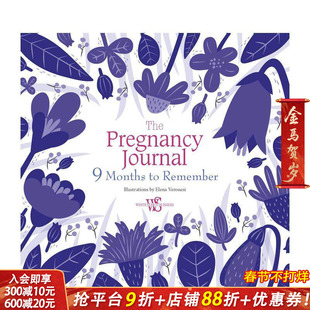 【预售】孕期九宫格日记：难忘的九月时光 Pregnancy Journal :9 Months to Remember 原版英文儿童语言/概念启蒙