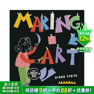 【预售】艺术创作指南【25年纽约时报十佳绘本】Making Art 英文儿童插画艺术启蒙绘本 进口童书