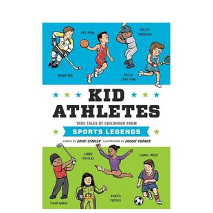 Athletes 进口童书 名人童年故事 英语阅读拓展读物 英文小说故事 12岁 Legends Kid 运动员们 预售