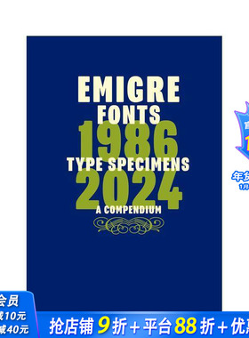 【预售】Emigre Fonts字体：1986-2024字体样本 Emigre Fonts: Type Specimens 1986–2024 原版英文字体图案标志设计 正版进口书