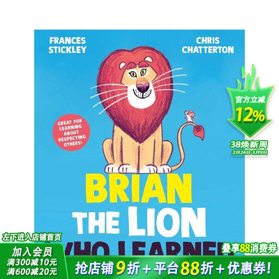 【预售】会学习的狮子布莱恩 Brian the Lion who Learned 英文儿童插画故事绘本 进口童书