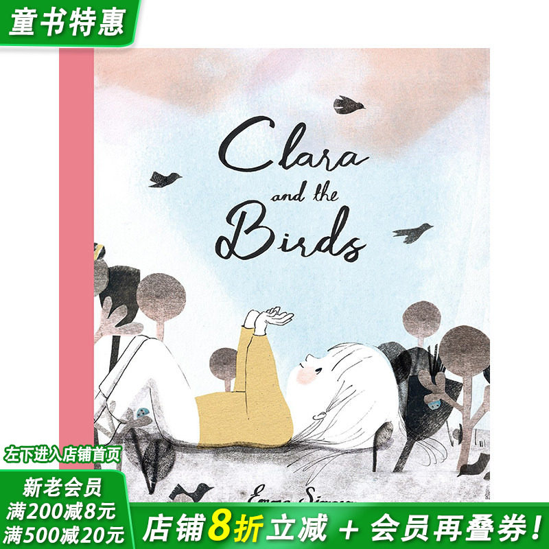 【现货】克拉拉与鸟群 Clara and The Birds 英文儿童插画故事绘本 进口童书