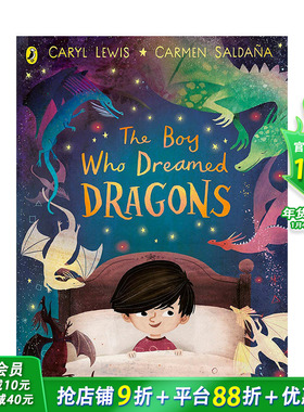 【预售】梦见龙的男孩 The Boy Who Dreamed Dragons 艺术插画绘本 3岁+原版英文儿童故事 进口童书