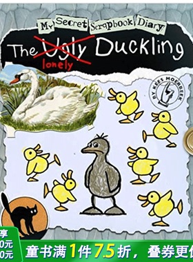 【现货】我的秘密剪贴本的日记：丑小鸭 The Ugly Duckling 英文儿童趣味互动故事书绘本