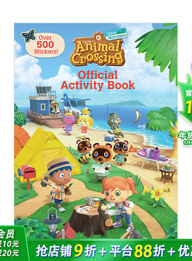 【现货】贴纸活动书：集合啦！动物森友会官方英语互动游戏手册Animal Crossing New Horizons Official Activity Book英文原版