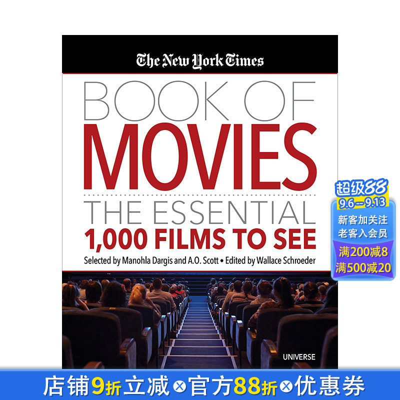 【现货】英文原版 纽约时报电影之书:1000部*看电影 The New York Times Book of Movies: The Essential 1,000 Films To See