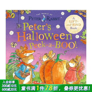 Halloween 预售 Rabbit Peek 英文儿童插画故事绘本 万圣节躲猫猫 BOO 彼得兔：彼得 进口童书 Peter
