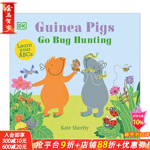 【预售】【DK】豚鼠去抓虫子,通过昆虫学习字母ABC Guinea Pigs Go Bug Hunting:Learn ABC 英文儿童趣味英语启蒙早教绘本进口书