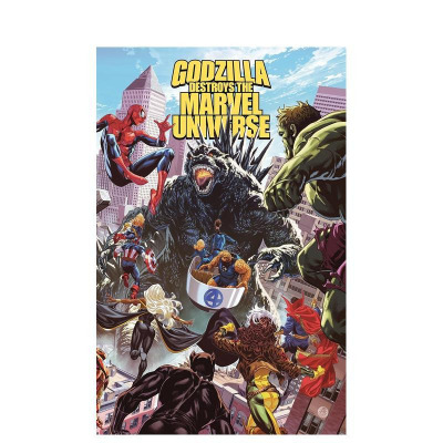 【预售】漫威漫画 哥斯拉毁灭漫威宇宙 Godzilla Destroys the Marvel Universe 原版英文漫画书 漫威Marvel 正版进口书