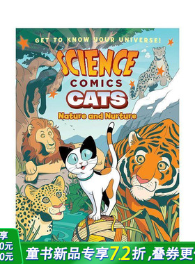 【预售】猫：天性与教养 【Science Comics】Cats: Nature and Nurture 英文儿童漫画 英语拓展故事阅读绘本 进口童书