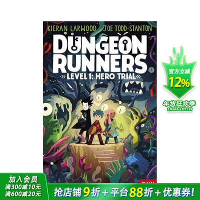 【现货】地牢跑者:英雄审判 蓝彼得奖 Kieran Larwood 水石儿童图书奖Joe Todd-Stanton Dungeon Runners 英文儿童故事 进口童书