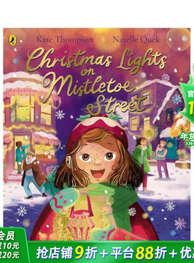 【预售】槲寄生街上的圣诞彩灯 Christmas Lights on Mistletoe Street  英文儿童插画故事绘本 进口童书