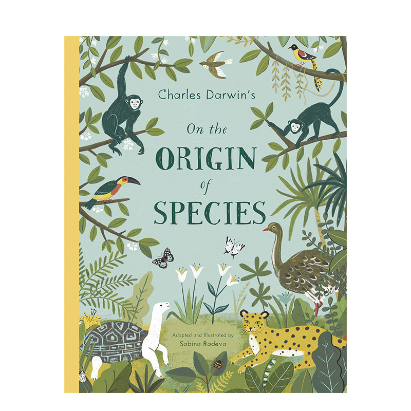 【预售】英文原版物种起源精装插图版儿童青少年经典文学名著 Charles Darwin's on the Origin of Species查尔斯达尔文