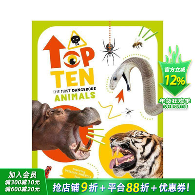 【预售】十大致命动物 The  Ten: Most Lethal Animals 英文儿童插画科普故事绘本 进口童书