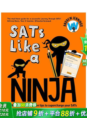 【预售】像忍者一样应对 SAT 考试：复习技巧 SATs Like a Ninja 英语儿童自然拼读 趣味英语早教绘本 进口童书