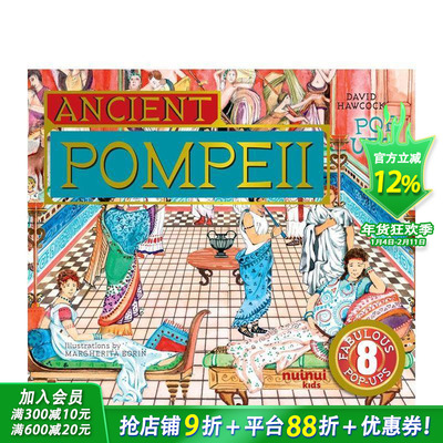 【现货】【古文明立体书】庞贝古城立体书【Ancient Civilisations Pop-Ups】Ancient Pompeii 英文儿童立体趣味绘本进口书