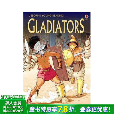 【预售】【Usborne分级阅读3】角斗士 Gladiators 英文儿童分阶阅读 英语早教故事课外书 进口童书