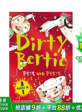 【预售】脏男孩波迪：宠物和害虫 3册套装 【Dirty Bertie】Pets and Pests 英文儿童初级章节桥梁故事书 英语阅读拓展