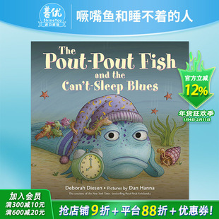 【预售】噘嘴鱼和睡不着的人 Pout-Pout Fish And The Can'T-Sleep  英文原版 儿童绘本 进口英语原版书籍 撅嘴鱼【善优图书】