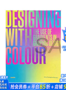 【预售】色彩设计：平面设计中的渐变应用 DESIGNING WITH COLOUR:The Use of Gradients in Graphic 英文字体图案标志设计进口书