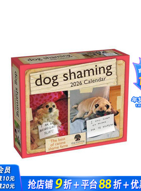 【预售】【日历】“罪犯”小狗曝光 2026年彩色日历 Dog Shaming 2026 Day-To-Day Calendar 艺术创意文创周边 正版进口