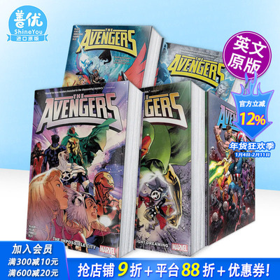 【现货多册选拍】复仇者联盟 卷1-5：不可能城市/暮光之梦/血色狩猎等 英文漫画书 Marvel漫威 Avengers by Jed Mackay:Blood Hunt