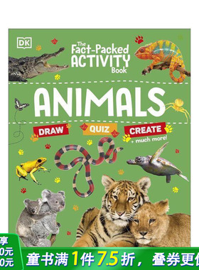 【预售】充满事实的活动书：动物 The Fact-Packed Activity Book:Animals 英文儿童趣味互动进口童书