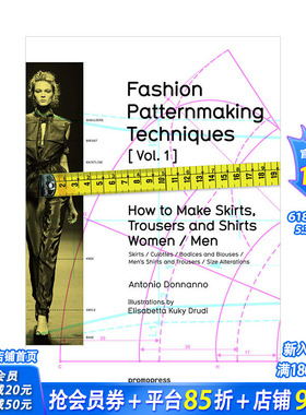 【预售】时装纸样制作技法1男女装制衣Fashion Patternmaking Techniques
