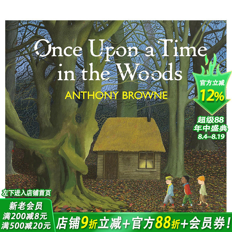 【预售】森林奇遇记 Once Upon a Time in the Woods 英文儿童插画故事绘本 进口童书探讨校园霸陵、同伴压力等 - 实物图