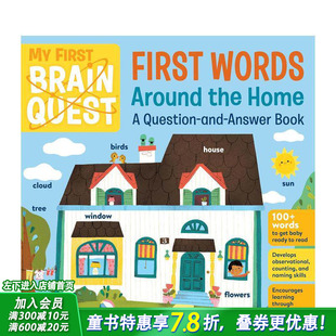 家 英文儿童趣味英语早教绘本 Home First 预售 Around Quest Brain Words the 进口童书 初尝智力探索