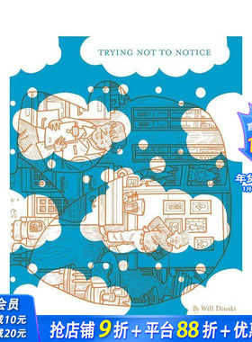 【现货】试着不去注意Trying Not to Notice Will Dinski新作漫画 小人物脱口秀演员都市生活故事 英文原版 图书