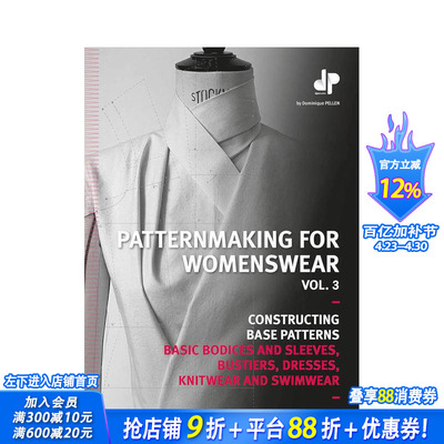 【现货】女装裁剪卷3：女装衣物 Patternmaking for Womenswear， V3 原版英文服装设计 正版进口书
