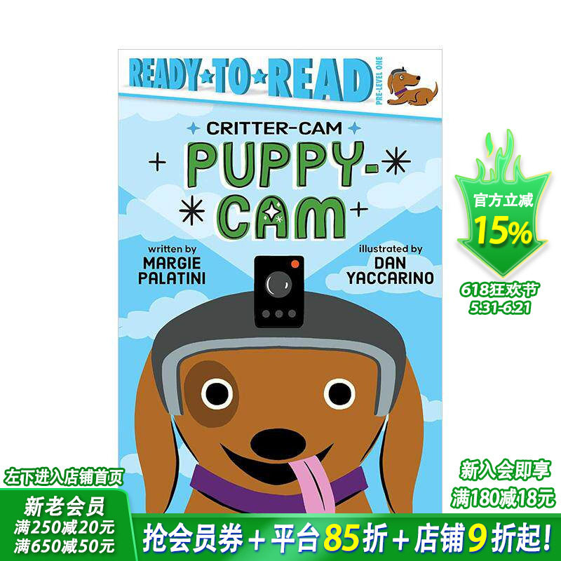 【预售】小狗照相机 Puppy-Cam 原版英文儿童分阶阅读 亲子英语故事绘本 进口童书