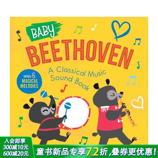 贝多芬Baby 音乐有声书 英文经典 Classical 现货 宝贝 Music Beethoven Book 6岁宝宝幼儿发声书艺术启蒙读物 Sound